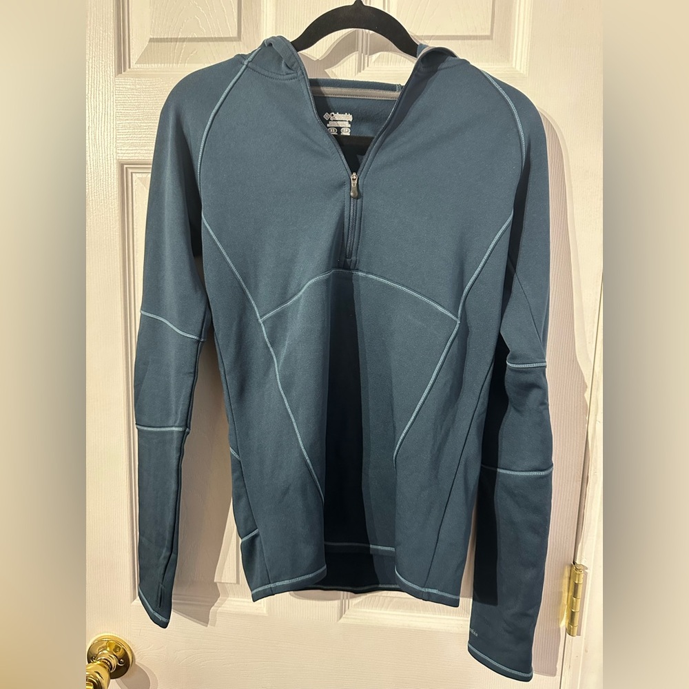 Columbia Women’s Teal Hooded Quarter Zip Jacket (XS) - Picture 3 of 15
